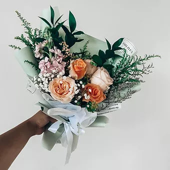 Citrus Lushes | Hand Bouquet of the Week 520, anniversary, birthday, Bouquet, floral bouquet, Graduation, Lilies, Lily, mother's day, roses, valentine's day