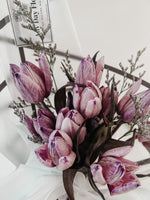 Home Dyed Lavender Tulip Bouquet | 10 Stalk Tulips