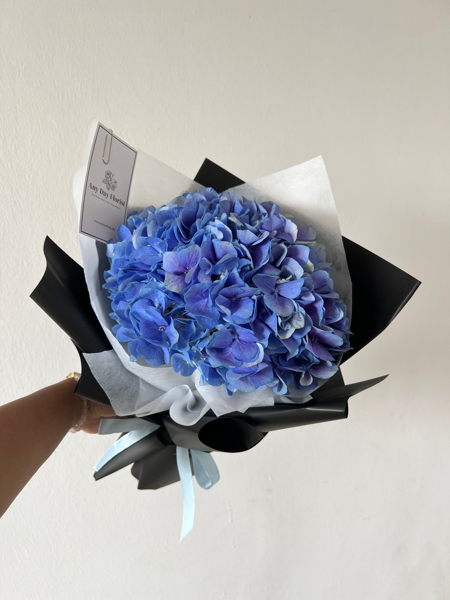 Dark Blue Hydrangea Bouquet
