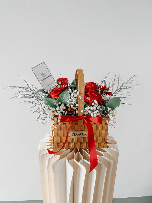 Any Day FloristPerfect gift for your significant other! 

You can show your love by sending 5 roses to someone special. Five roses are an ideal gift for showing your love to a partWinterfrost | Basket Arrangement