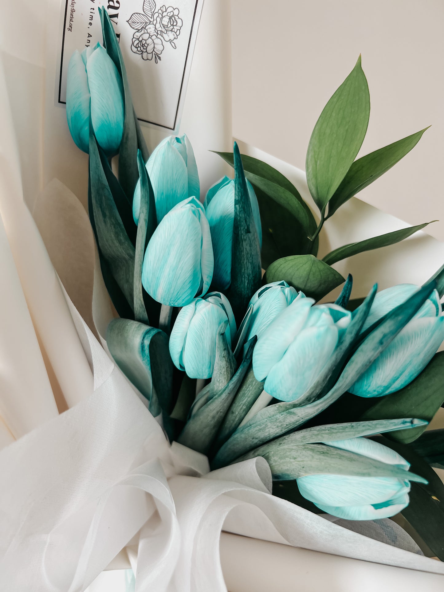 Home Dyed Blue Tulip Bouquet | 10 Stalk Tulips