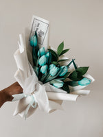 Home Dyed Blue Tulip Bouquet | 10 Stalk Tulips