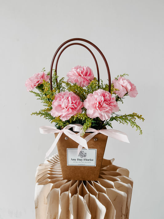 Any Day Florist
Keep your flowers fresh with a Carnation Solidago Bloom Bag!  This unique carnation solid ago bloom bag is perfect for any occasion. It is a great way to show off yCarnation Solidago Bloom Bag