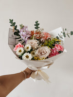 Bunch of Fresh flower with Beige wrapping
