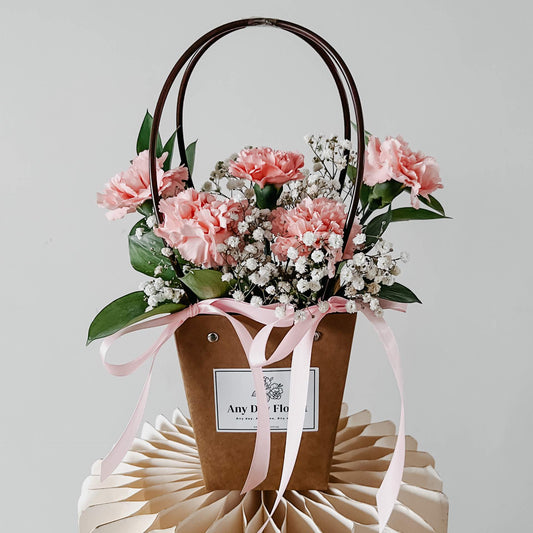 [VD04] Pink Carnation Solidago Bloom Bag